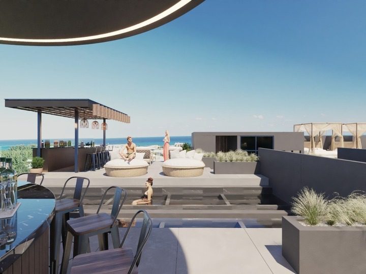 Rooftop pool with ocean views at DK 44 Phase II Playa del Carmen